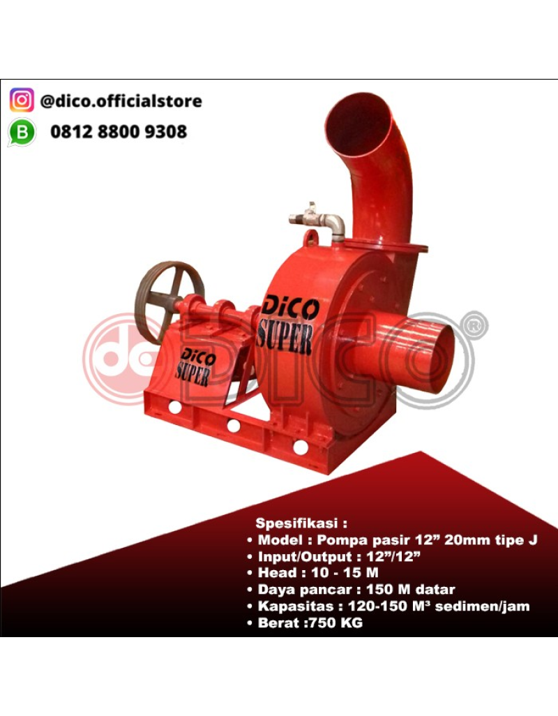 Pompa Pasir 12" 20mm J - (2½") Pompa Pasir 12" 20mm J - (2½")