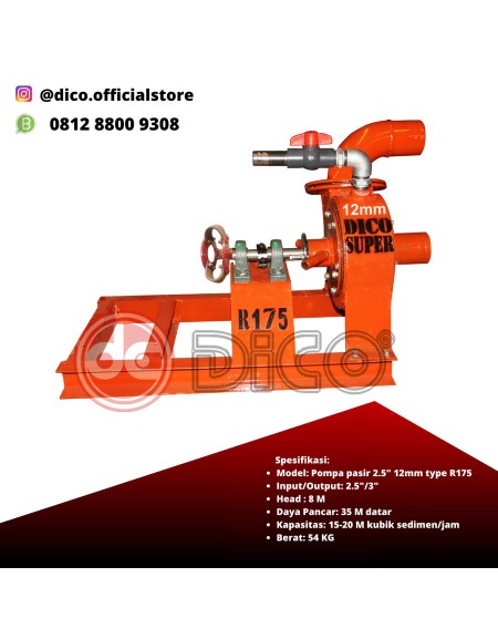 Pompa Pasir Mini DICO 2½" 12mm R175